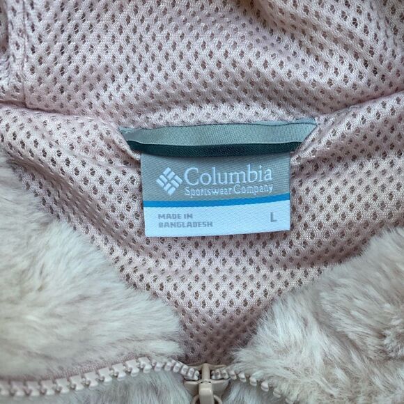 COLUMBIA Blush Pink Bundle Up Hooded Fleece Pullover - Picture 15 of 17